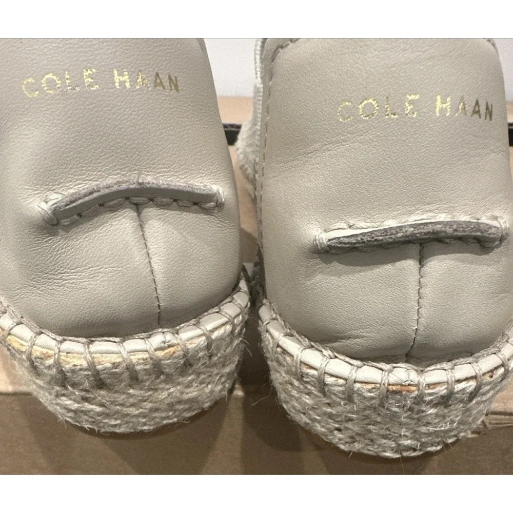 Cole Haan Wmn Size 10B Cloudfeel Stitchlite Espadrille Shoes Beige Jute Metallic